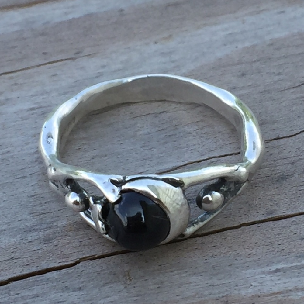 Moon Dancer Night Goddess Ring Sterling Silver w/ genuine Star Diopside USA - Picture 1 of 8